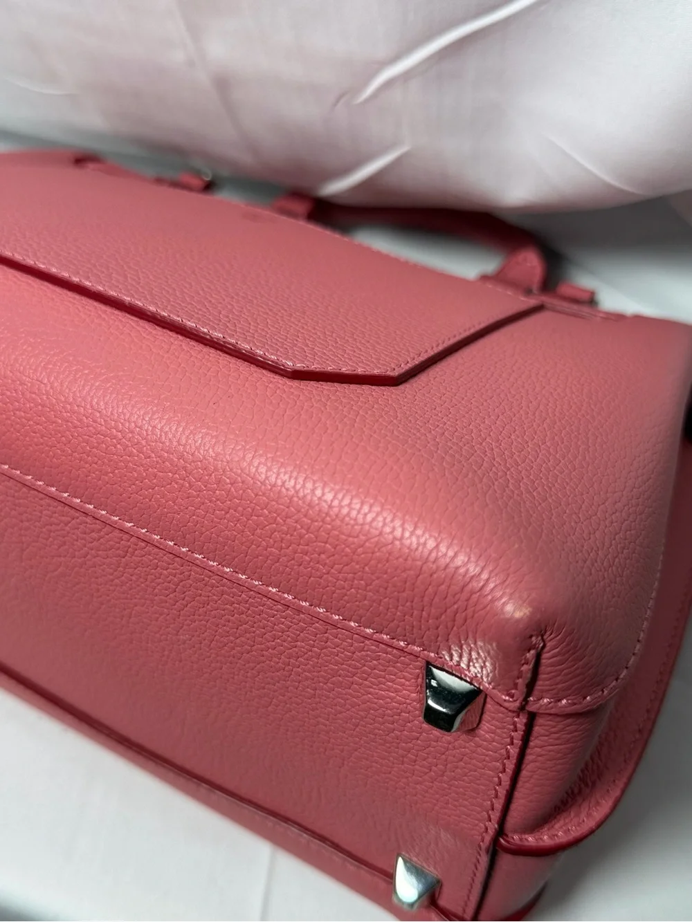 MCM Rose Pink Top-Handle Satchel with Detachable Strap